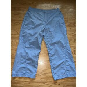 Marmot "Beth Rodden" Blue Crop Pants, Pockets, Hiking Camping, Size 8